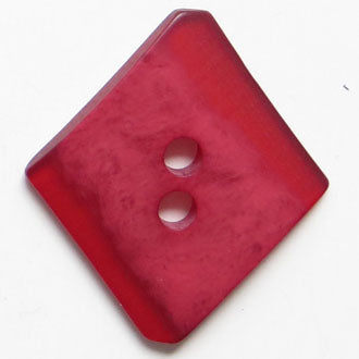 45mm 2-Hole Diamond Button - red translucent