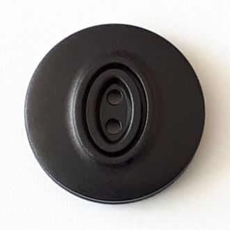 25mm 2-Hole Round Button - black