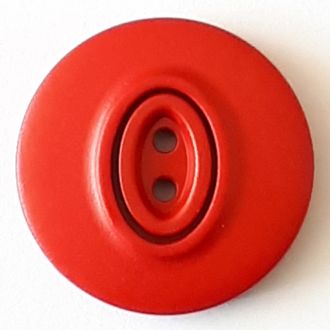 25mm 2-Hole Round Button - red