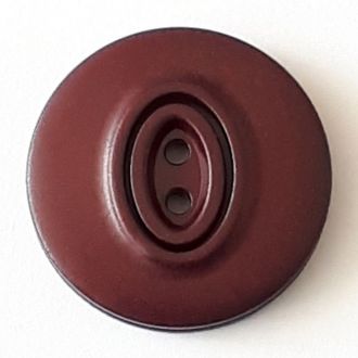 25mm 2-Hole Round Button - dark red