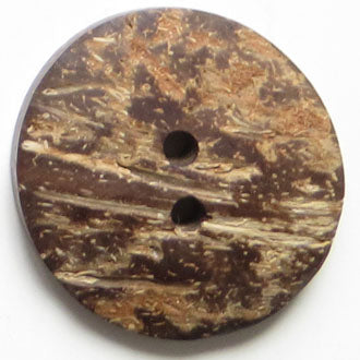 34mm 2-Hole Round Button - wood