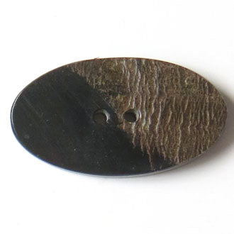 40mm 2-Hole Oval Button - brown/black