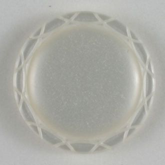 15mm Shank Round Button - white