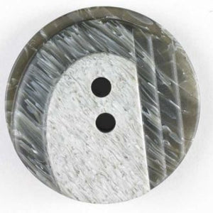 25mm 2-Hole Round Button - two-tone gray