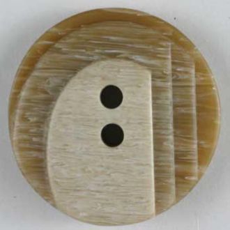 25mm 2-Hole Round Button - two-tone beige