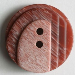 23mm 2-Hole Round Button - red two-tone