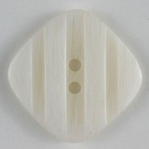 23mm 2-Hole Square Button - white