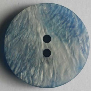 25mm 2-Hole Round Button - irridescent blue