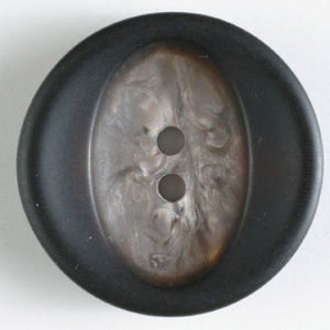 34mm 2-Hole Round Button - brown