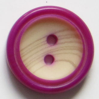 15mm 2-Hole Round Button - purple