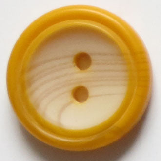 15mm 2-Hole Round Button - yellow