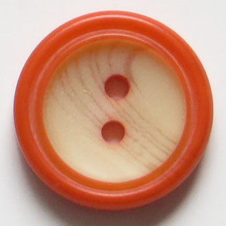 15mm 2-Hole Round Button - orange